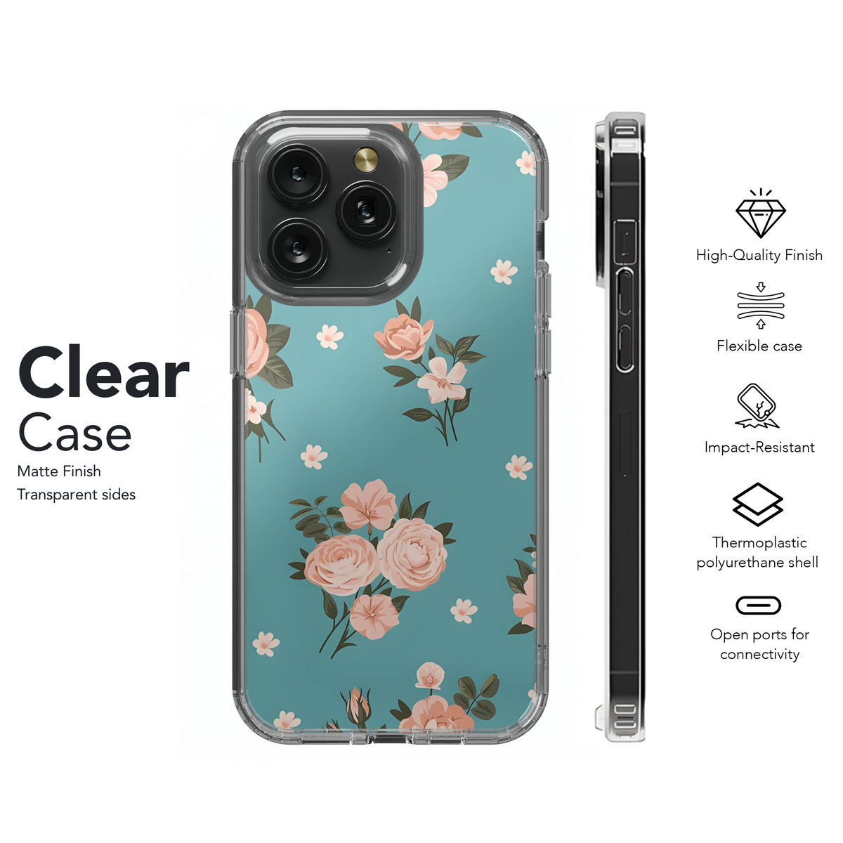 Summer Dress Vintage Roses Fabric Pattern Phone Case iPhone Samsung Cover Pixel 2350 - Image 8