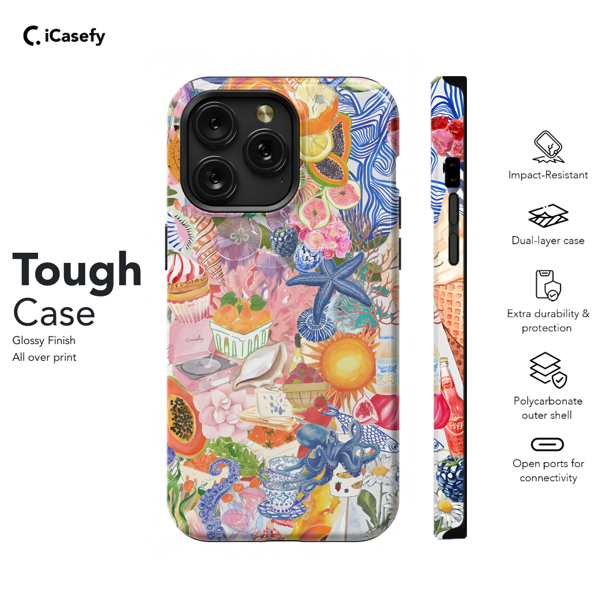 Summer Vibe Collage Beachy Sea Ocean Aesthetic Phone Case iPhone Samsung Pixel & More 360 - Image 5