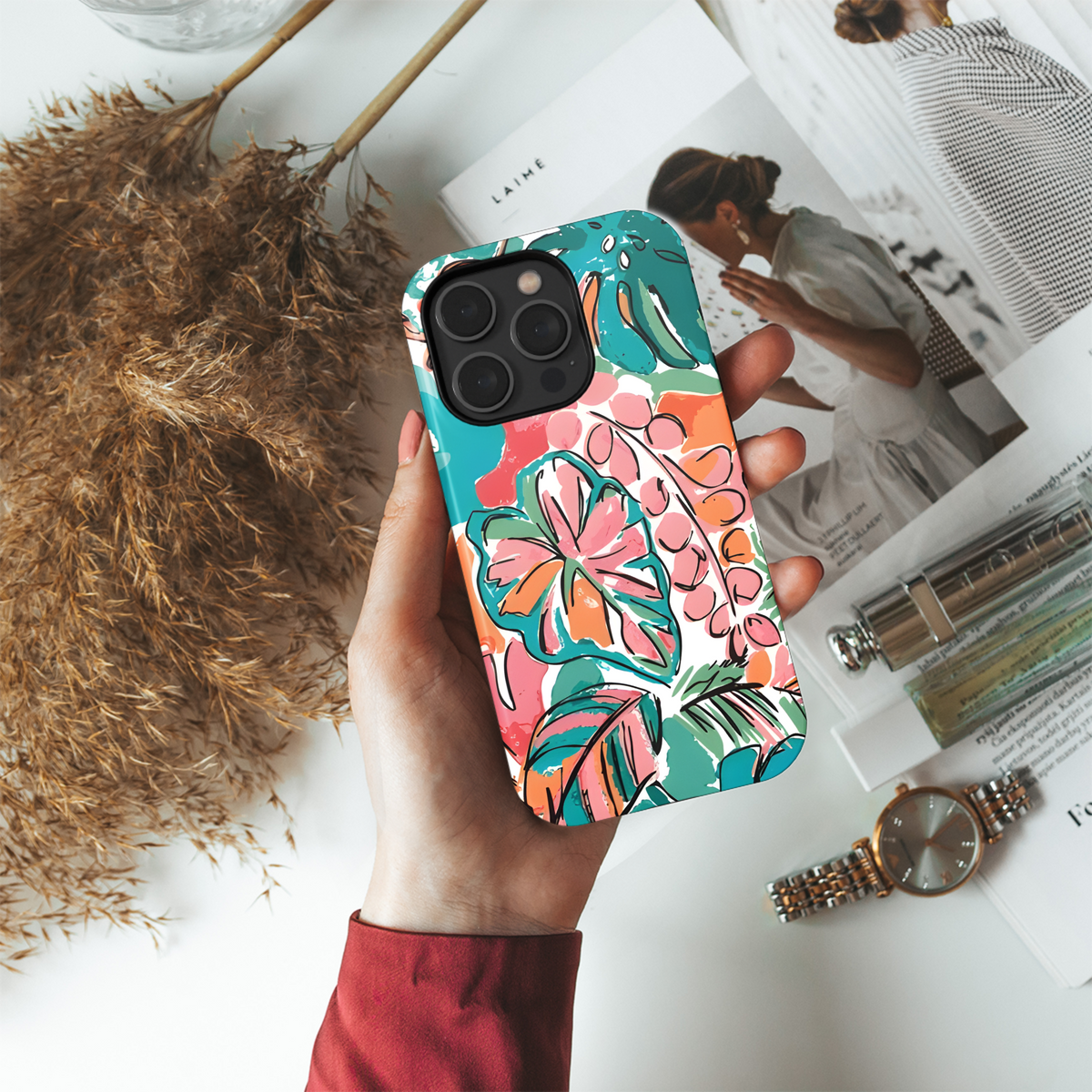 Summery Floral Mimics Phone Case iPhone Samsung Cover Pixel 2843 - Image 4