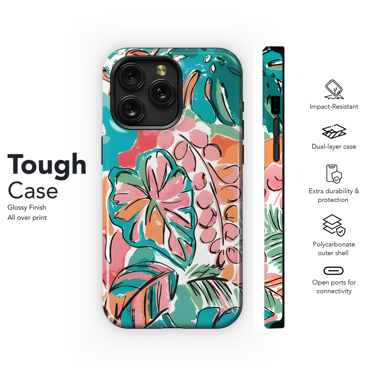 Summery Floral Mimics Phone Case iPhone Samsung Cover Pixel 2843 - Image 6