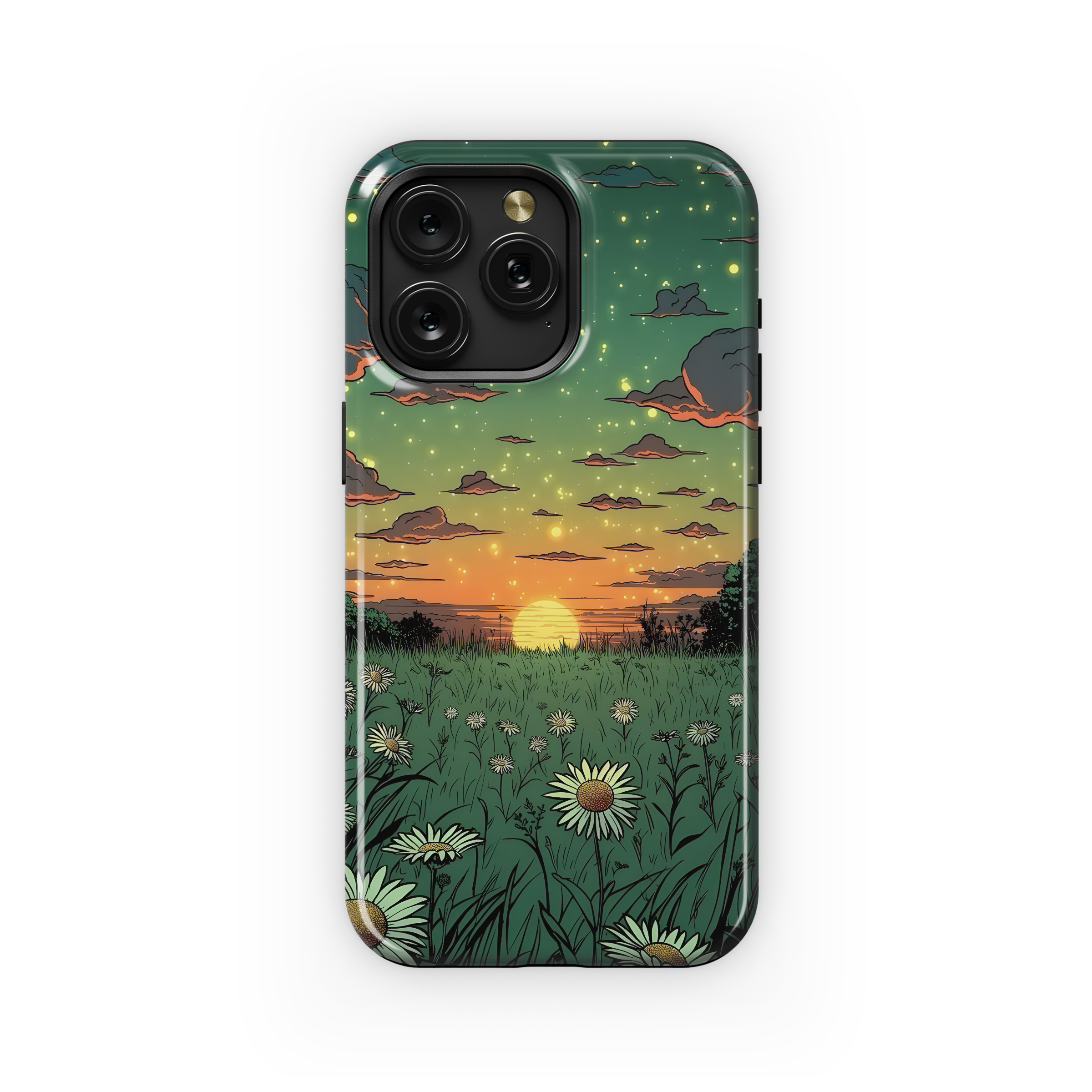 Sunset Daisies Field
 Phone Case iPhone Samsung Cover Pixel 4492 - Image 1