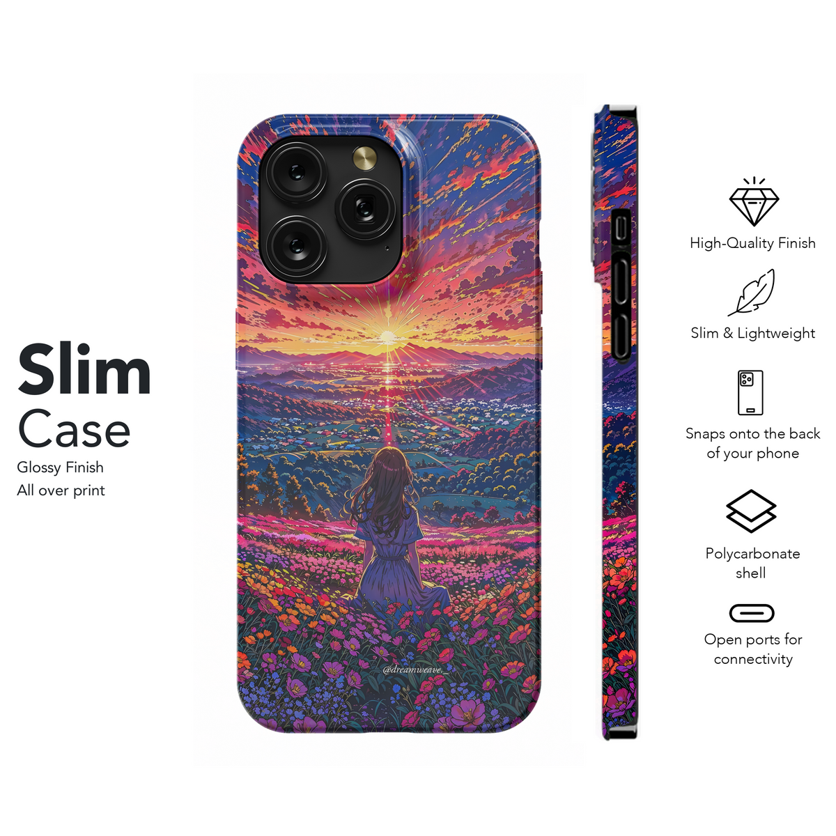 Sunset Flower Field Dream
 Phone Case iPhone Samsung Cover Pixel 4224 - Image 7