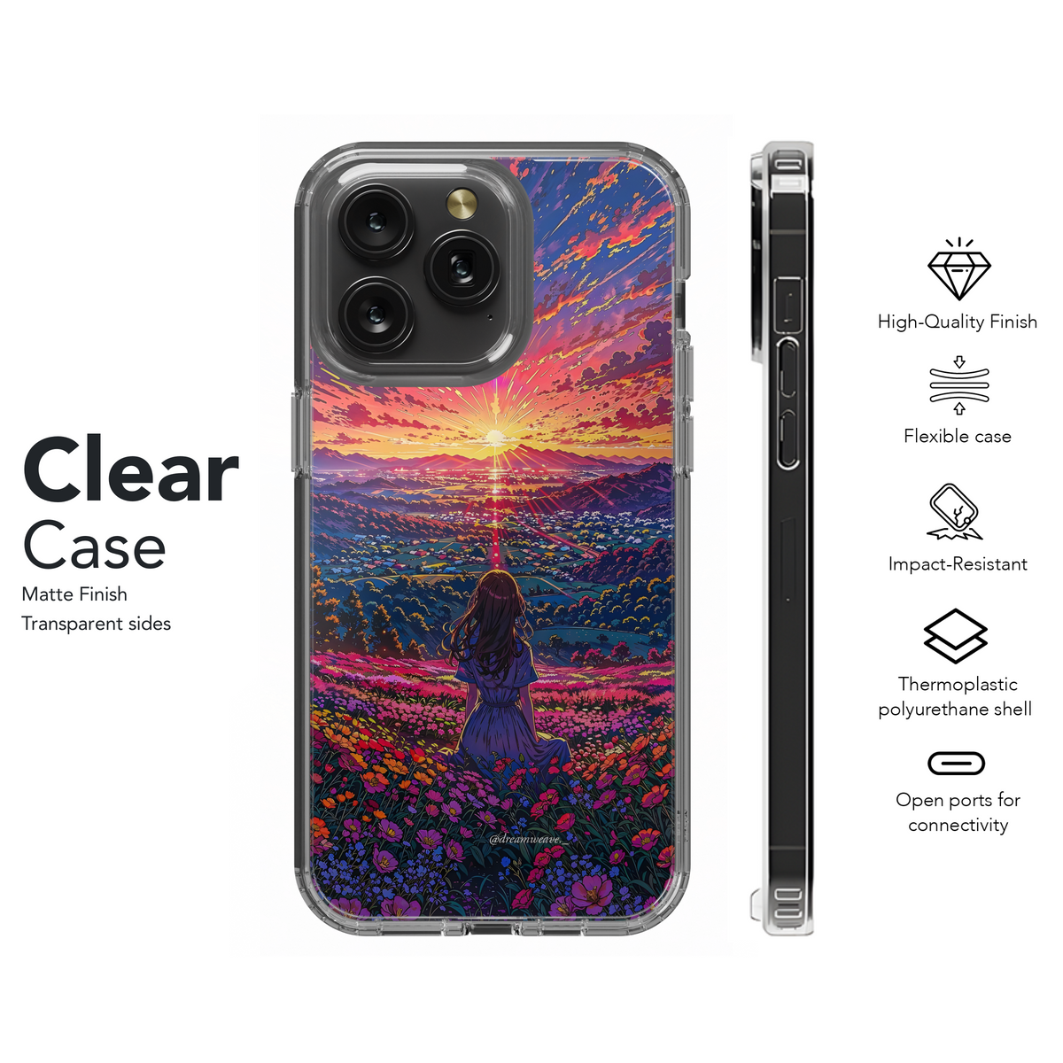 Sunset Flower Field Dream
 Phone Case iPhone Samsung Cover Pixel 4224 - Image 8