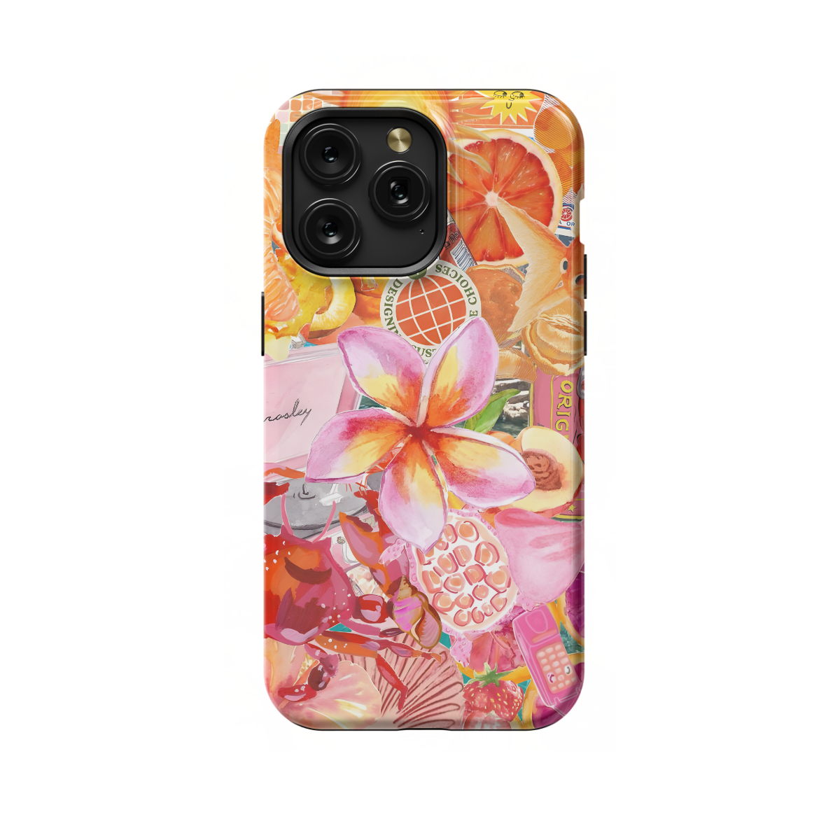 Sunset Flower Sea Life Collage Aesthetic Phone Case iPhone Samsung Pixel & More 362 - Image 1