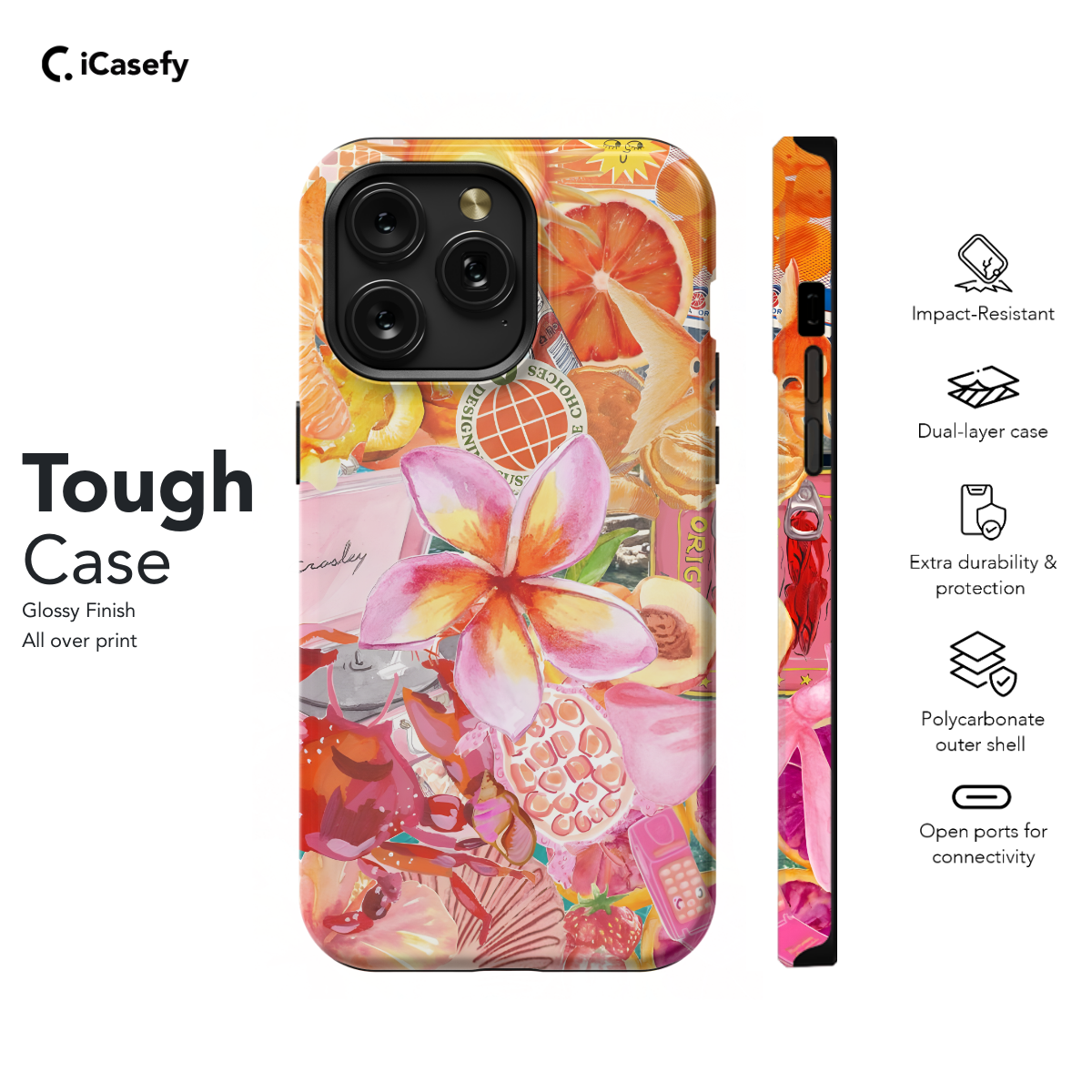 Sunset Flower Sea Life Collage Aesthetic Phone Case iPhone Samsung Pixel & More 362 - Image 5