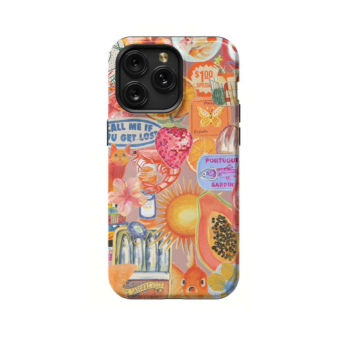 Sunset Flower Sea Life Collage Aesthetic Phone Case iPhone Samsung Pixel & More 363 - Image 1