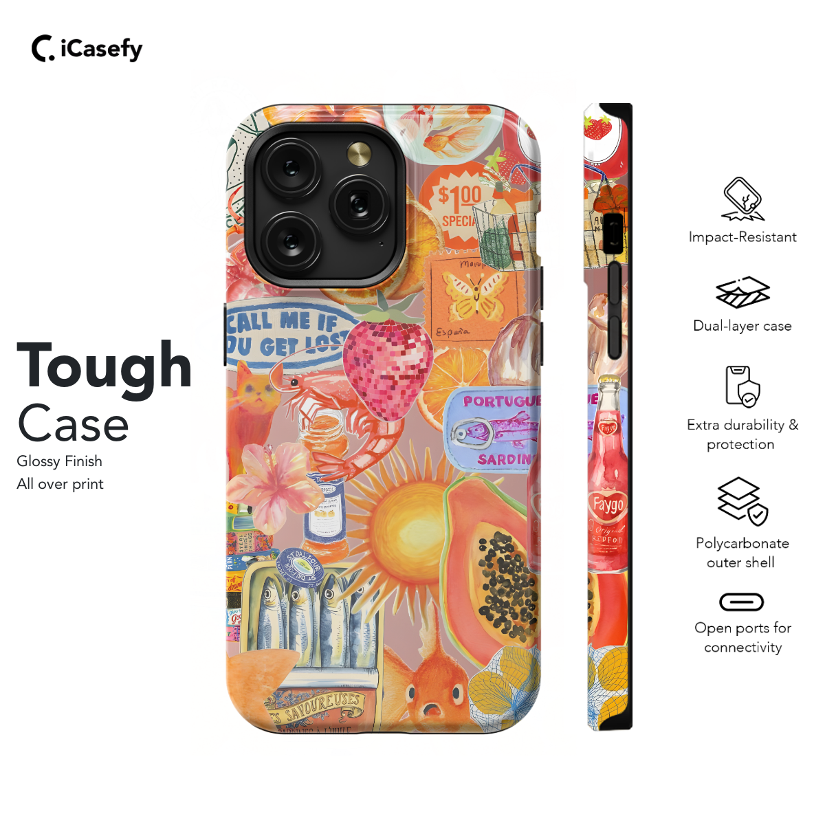 Sunset Flower Sea Life Collage Aesthetic Phone Case iPhone Samsung Pixel & More 363 - Image 5