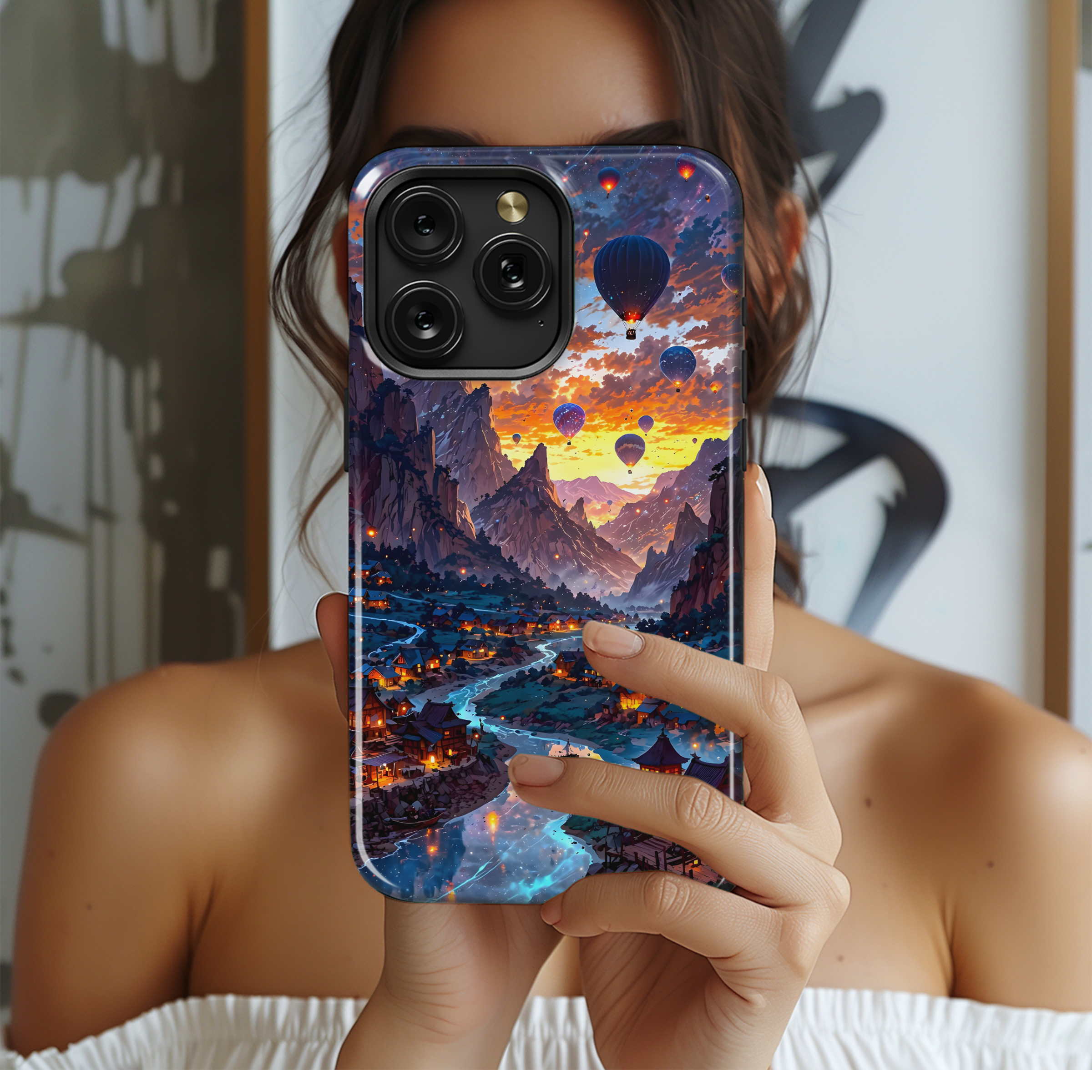 Sunset Hot Air Balloons
 Phone Case iPhone Samsung Cover Pixel 4519 - Image 2