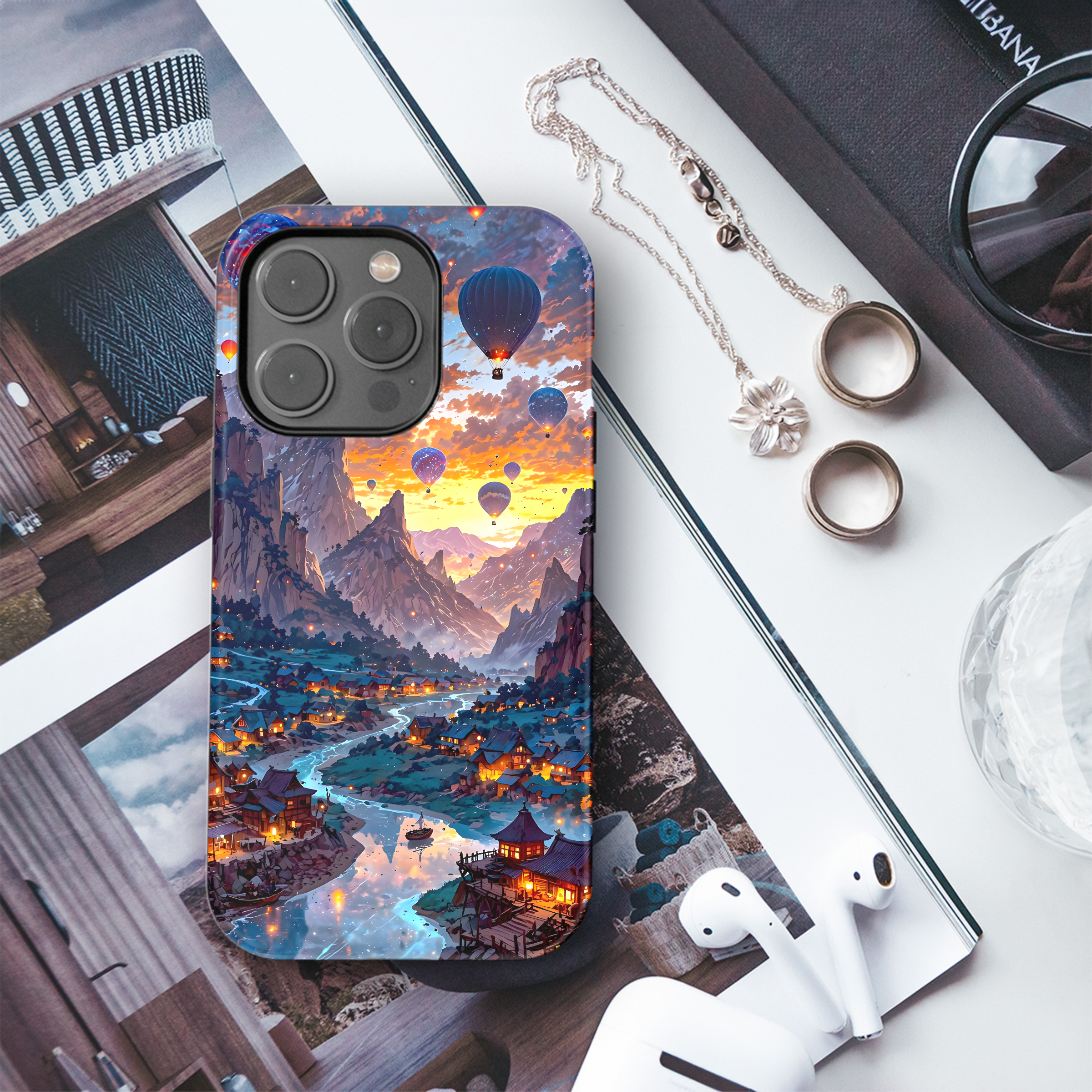 Sunset Hot Air Balloons
 Phone Case iPhone Samsung Cover Pixel 4519 - Image 3