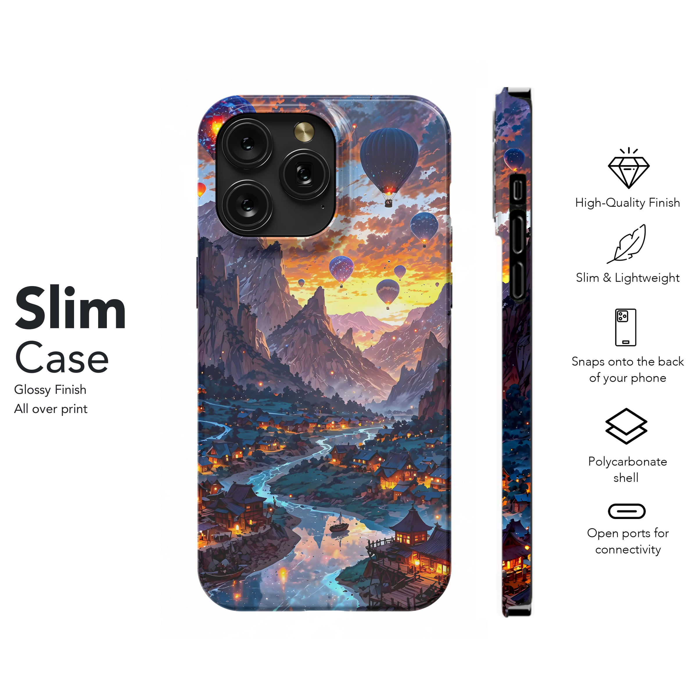 Sunset Hot Air Balloons
 Phone Case iPhone Samsung Cover Pixel 4519 - Image 7