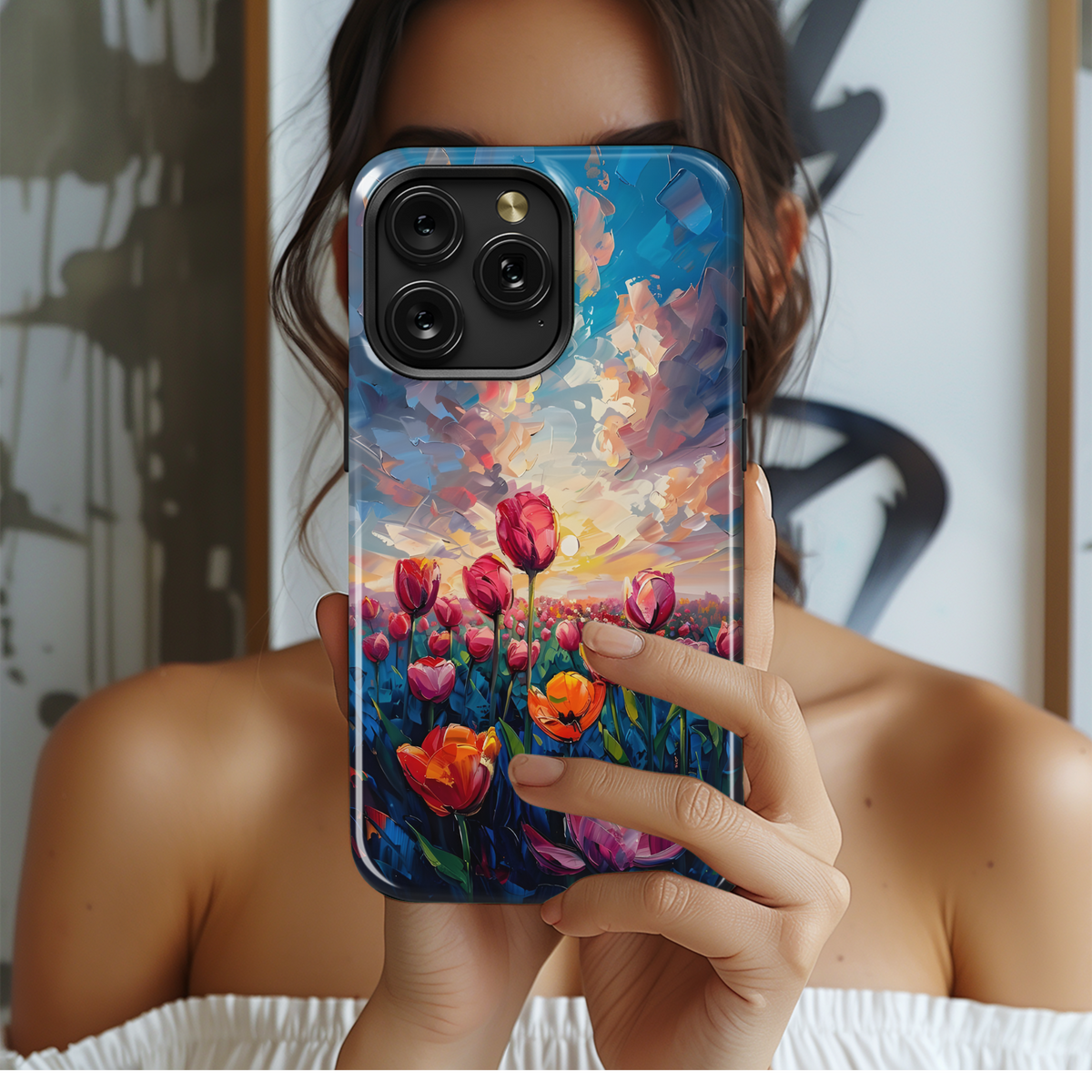 Sunset Tulip Dreamscape
 Phone Case iPhone Samsung Cover Pixel 4167 - Image 2