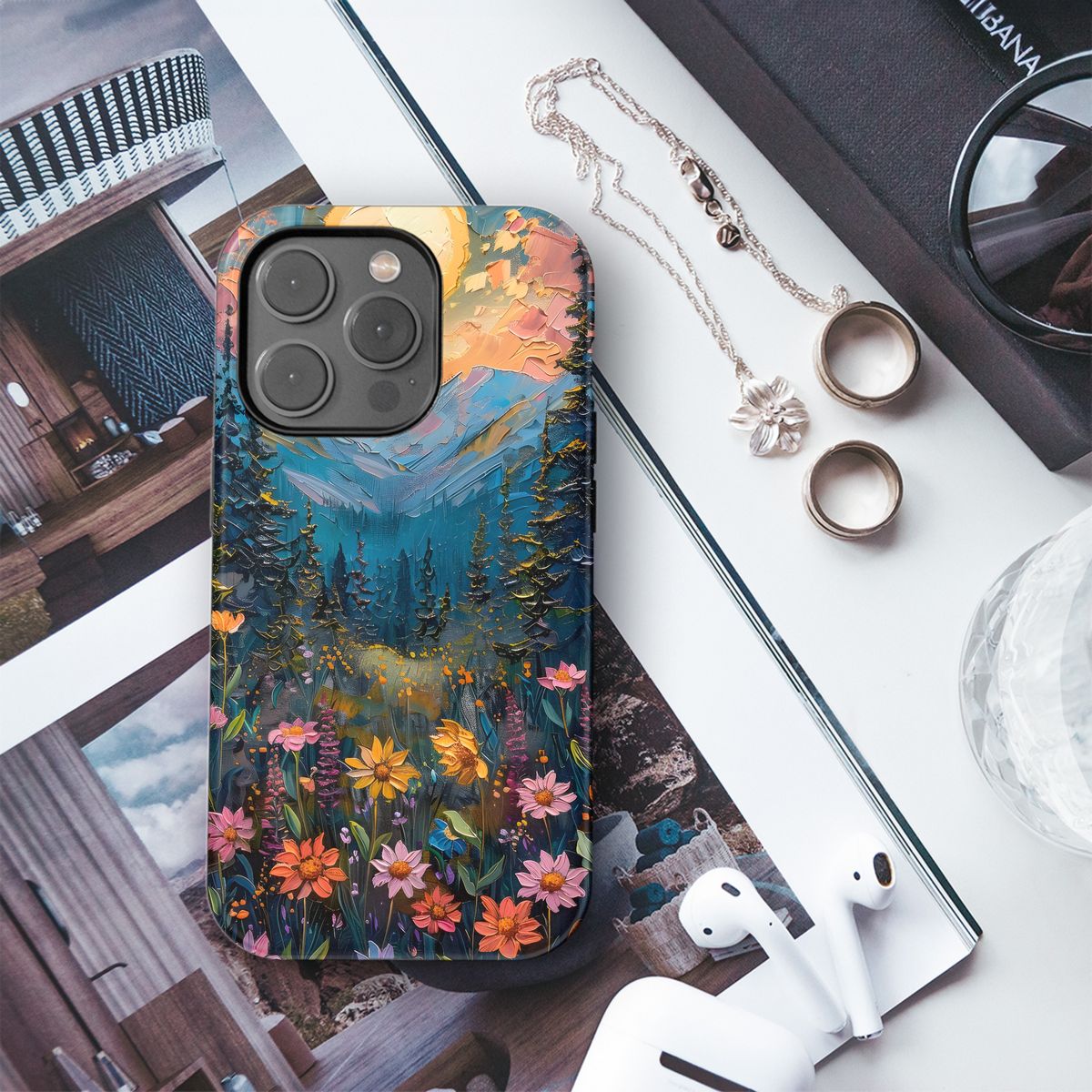 Sunset Wildflowers
 Phone Case iPhone Samsung Cover Pixel 4142 - Image 3