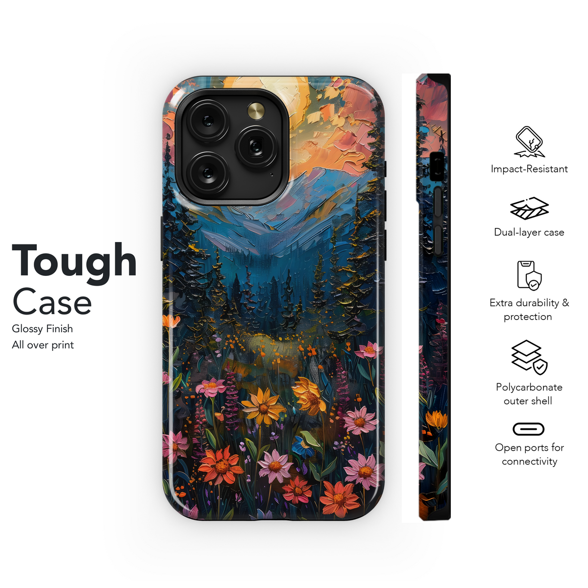 Sunset Wildflowers
 Phone Case iPhone Samsung Cover Pixel 4142 - Image 6