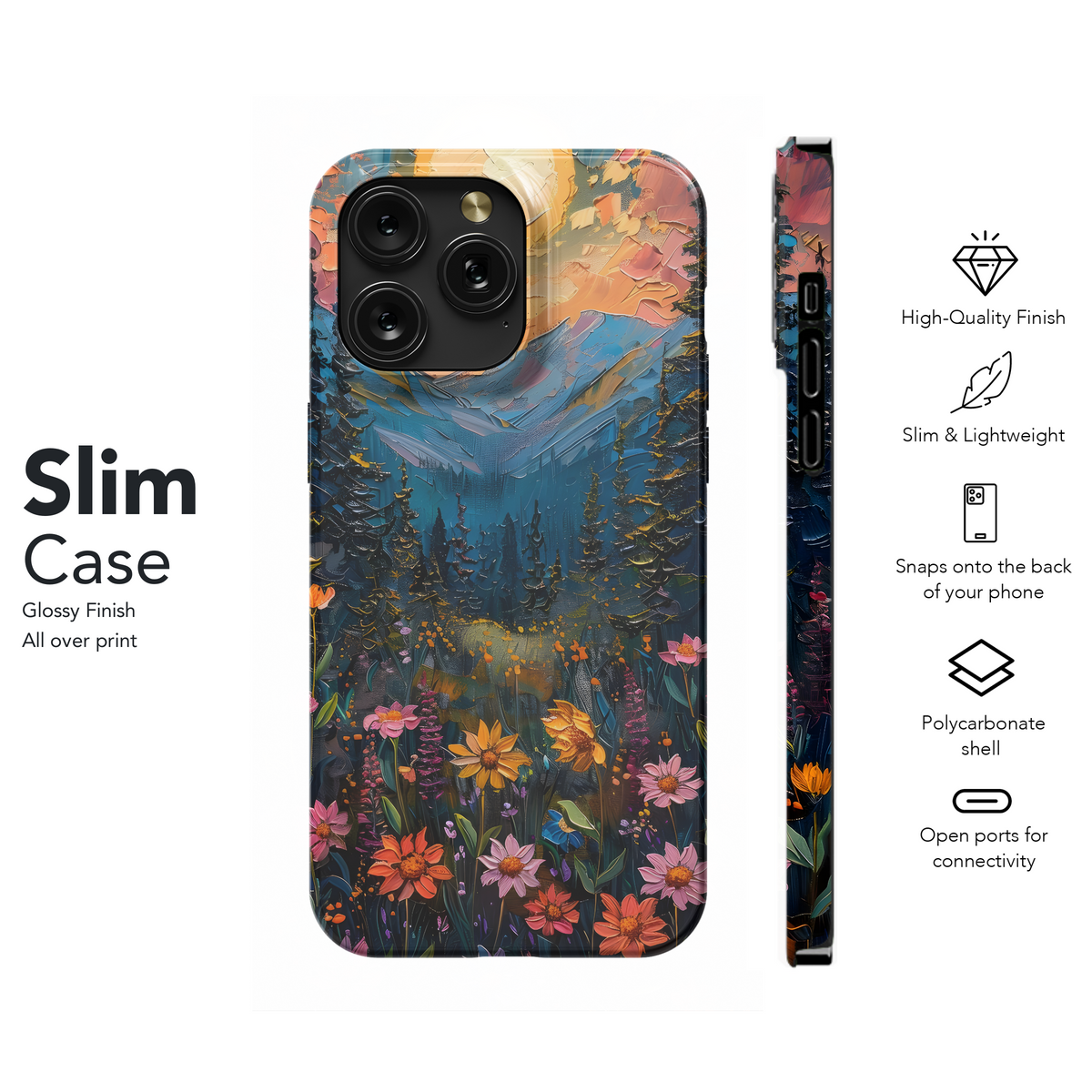 Sunset Wildflowers
 Phone Case iPhone Samsung Cover Pixel 4142 - Image 7