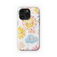 Sunshine and Clouds Doodle Art Phone Case iPhone Samsung Cover Pixel 4898 - Image 1