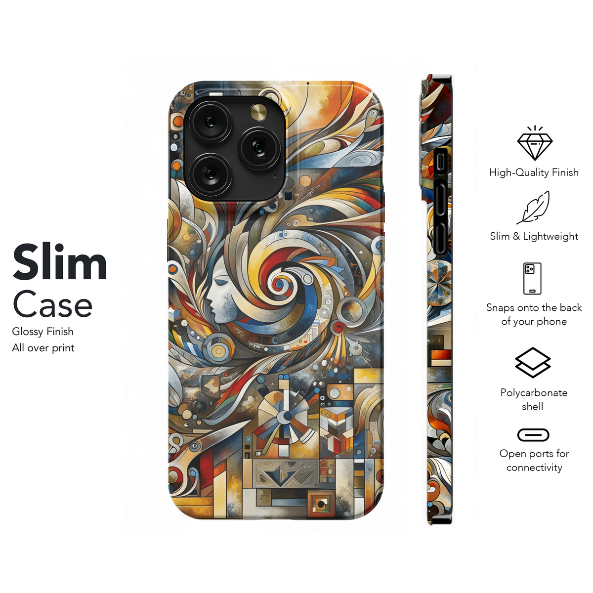 Surrealist Cubist Polka Dot Burst Phone Case iPhone Samsung Cover Pixel 3555 - Image 7