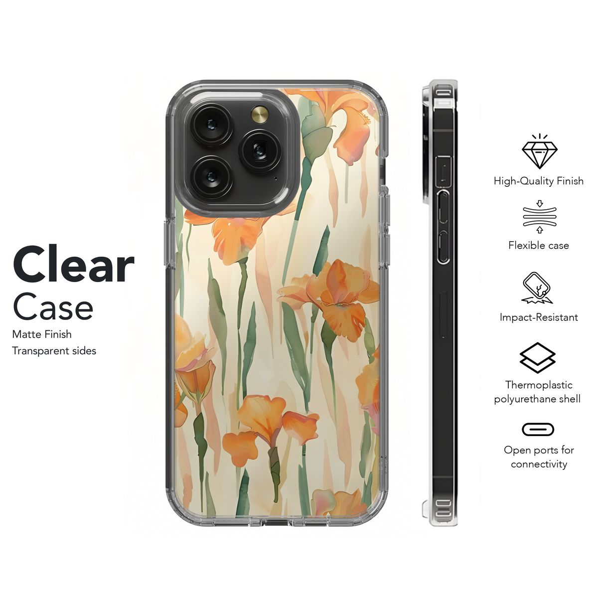 Sweet Flower Watercolor Pattern Phone Case iPhone Samsung Cover Pixel 2455 - Image 8