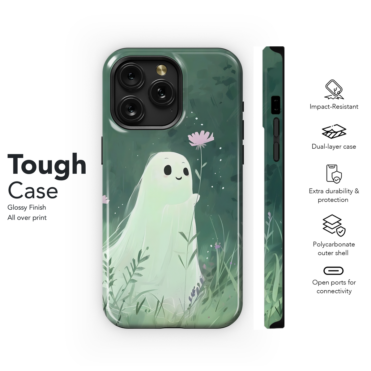 Sweet Ghost in Meadow
 Phone Case iPhone Samsung Cover Pixel 4158 - Image 6