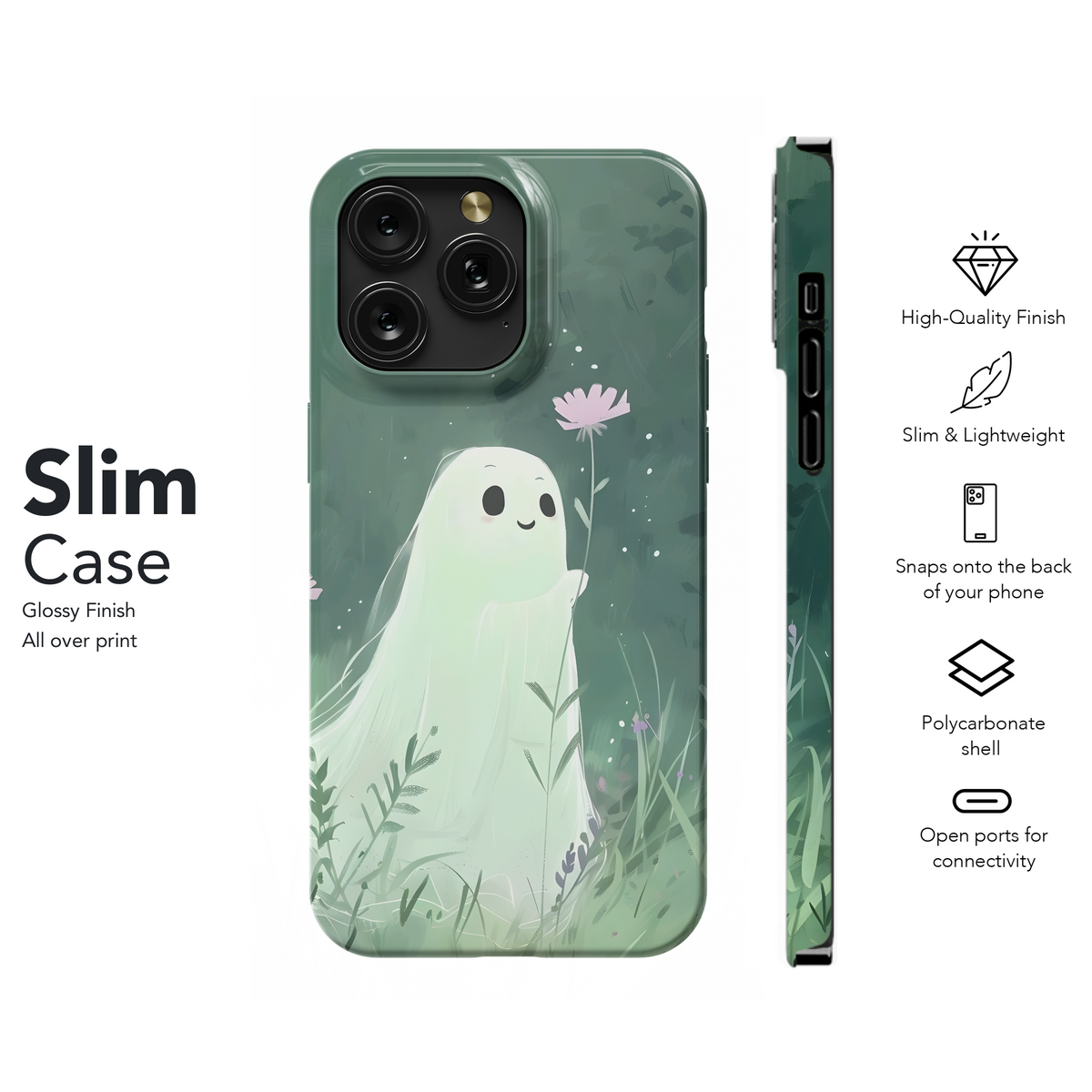 Sweet Ghost in Meadow
 Phone Case iPhone Samsung Cover Pixel 4158 - Image 7