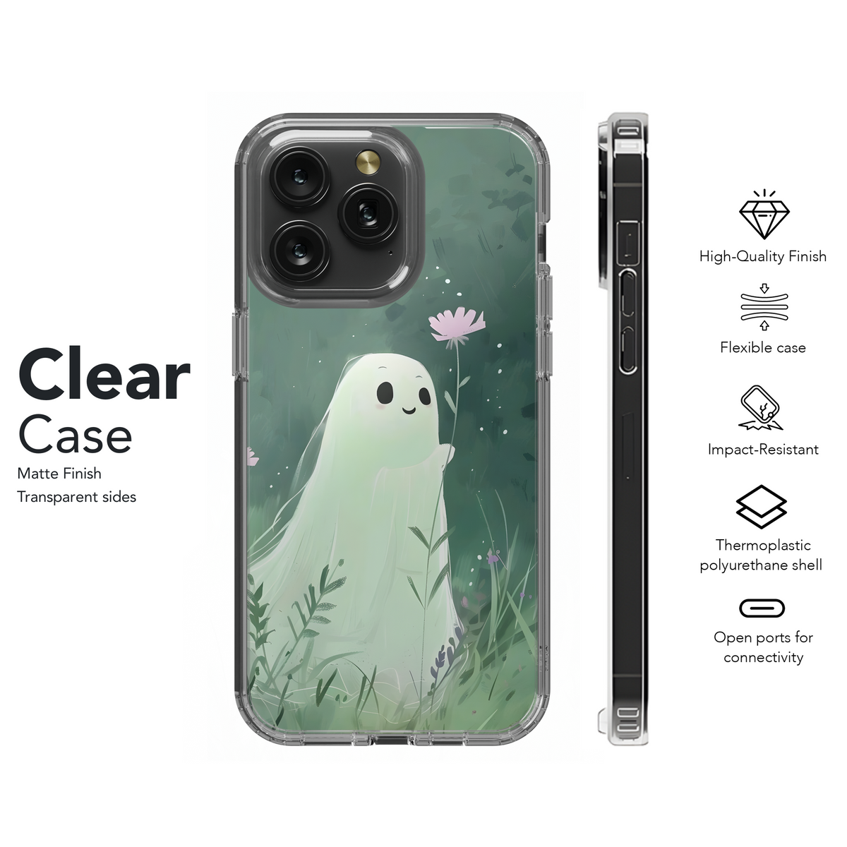 Sweet Ghost in Meadow
 Phone Case iPhone Samsung Cover Pixel 4158 - Image 8