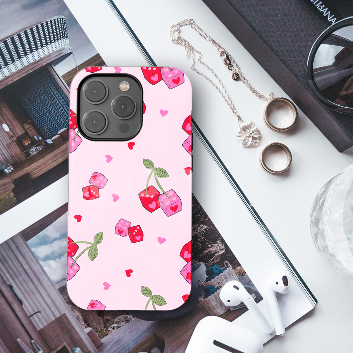 Sweetheart Cherry Dice
 Phone Case iPhone Samsung Cover Pixel 4240 - Image 3