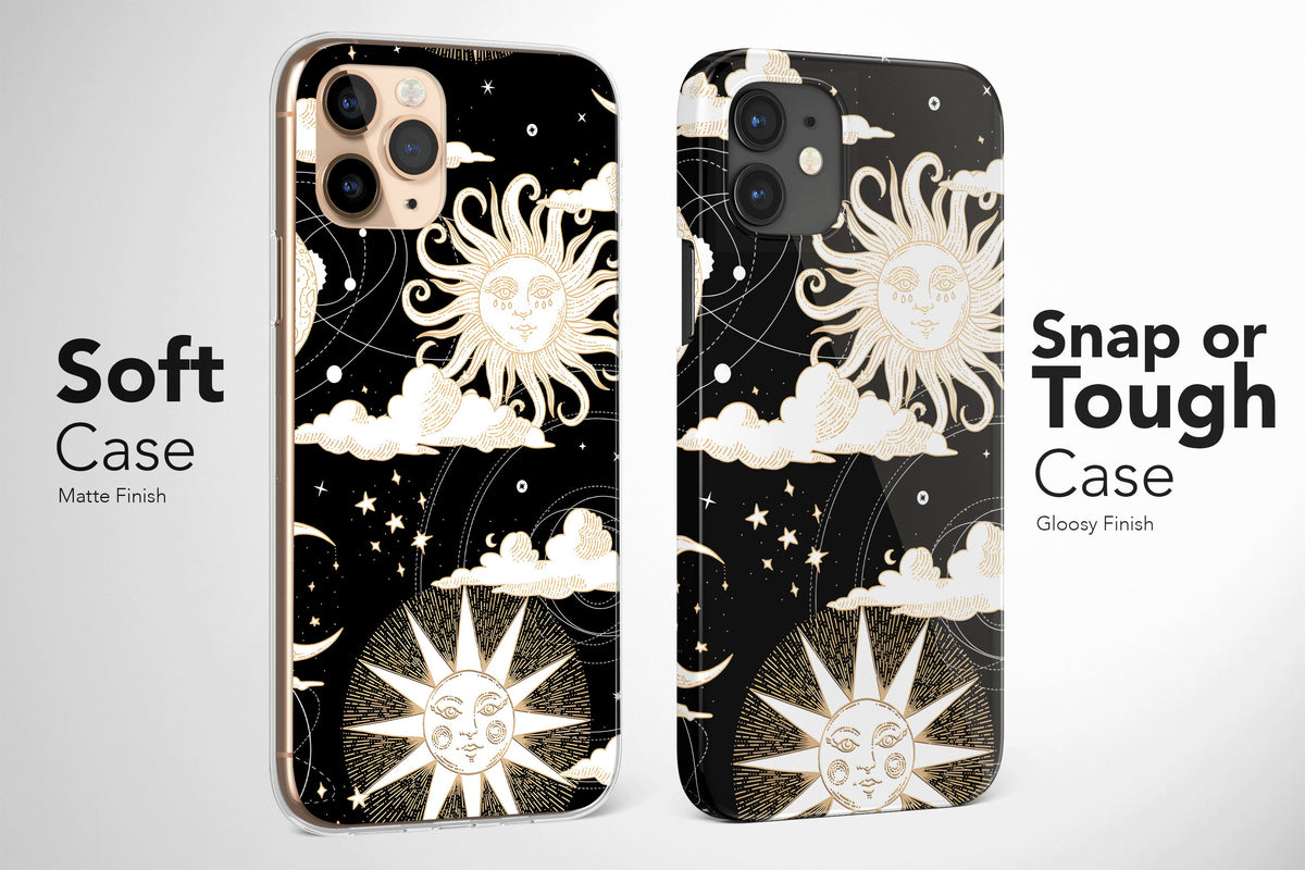 Tarot Phone Case Sun Moon Celestial Stars Zodiac Cover - Image 3