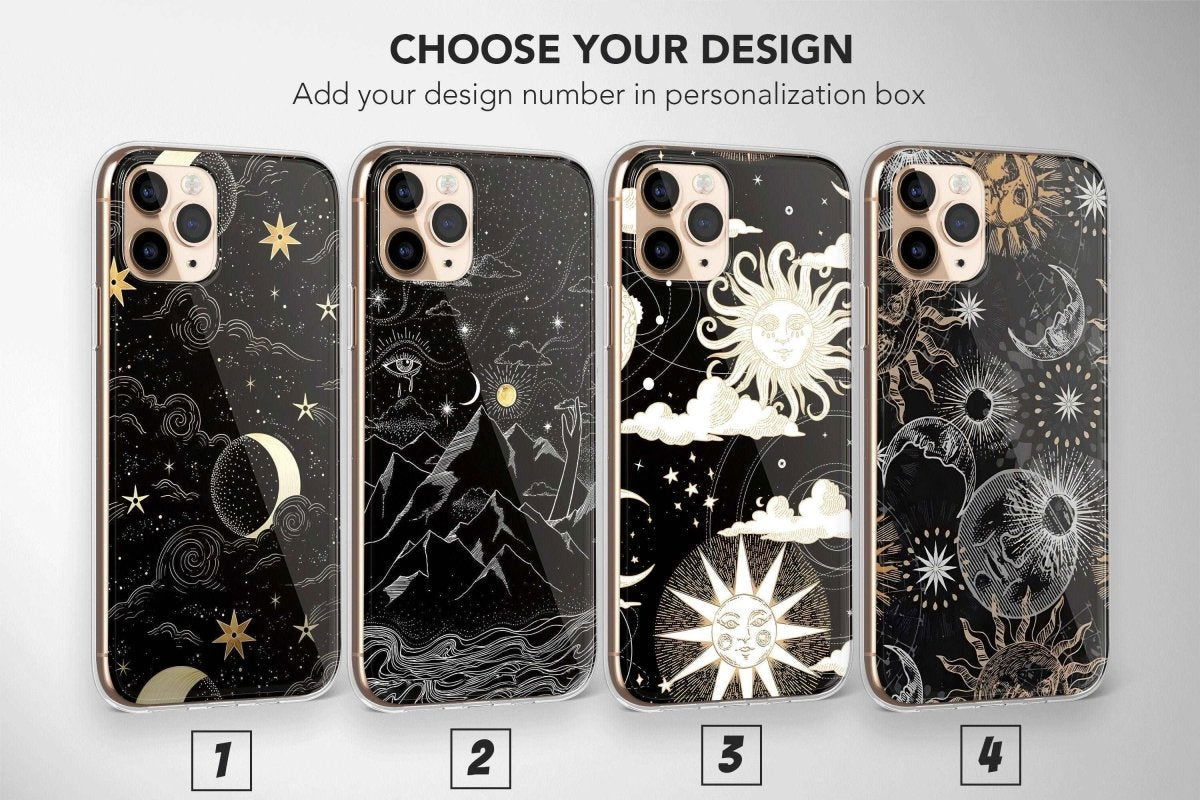 Tarot Phone Case Sun Moon Celestial Stars Zodiac Cover - Image 1