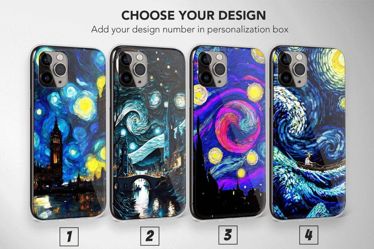 The Starry Night Phone Case Vincent Van Gogh Cover - Image 1