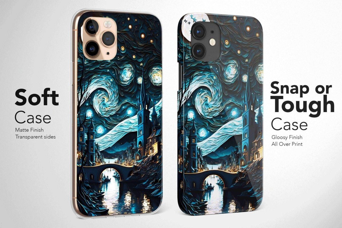 The Starry Night Phone Case Vincent Van Gogh Cover - Image 2