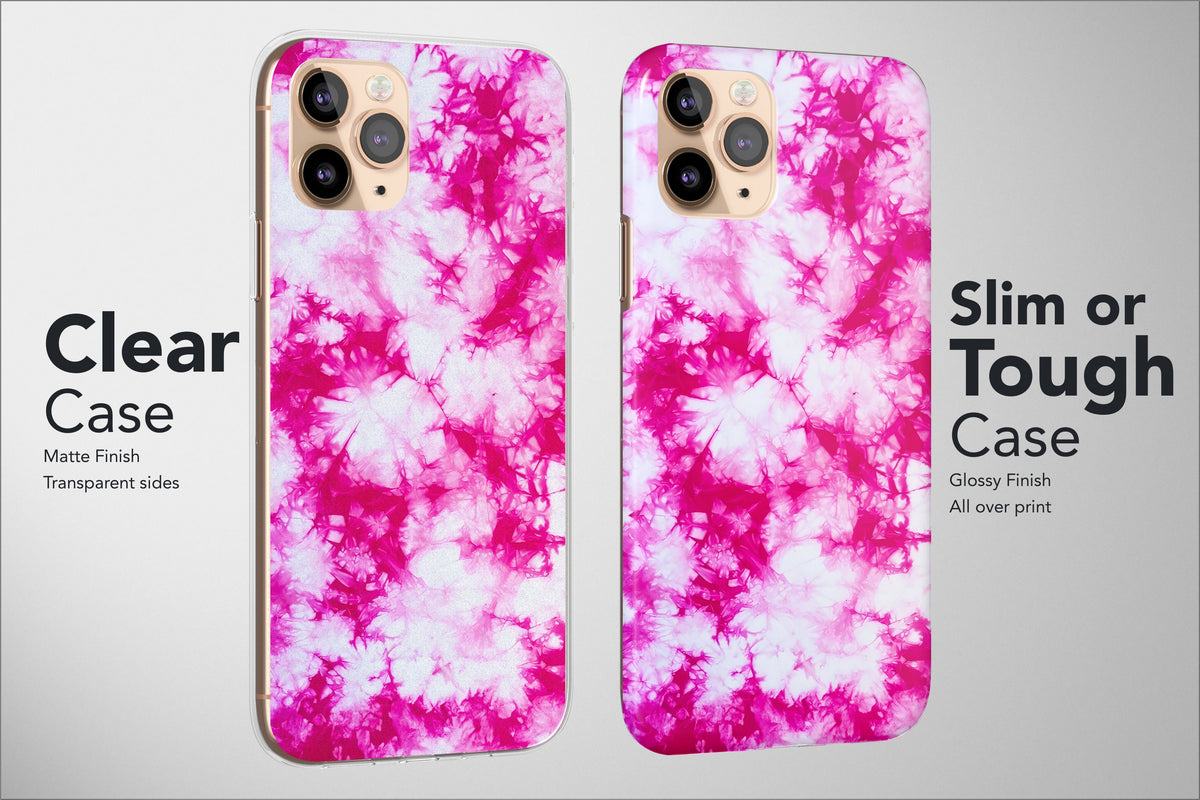 Tie Dye Phone Case Aesthetic Paint Pink Blu Colorful Cover - Image 3