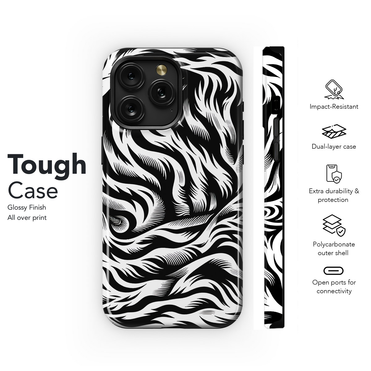 Tiger Stripe Camo Phone Case iPhone Samsung Cover Pixel 2748 - Image 6