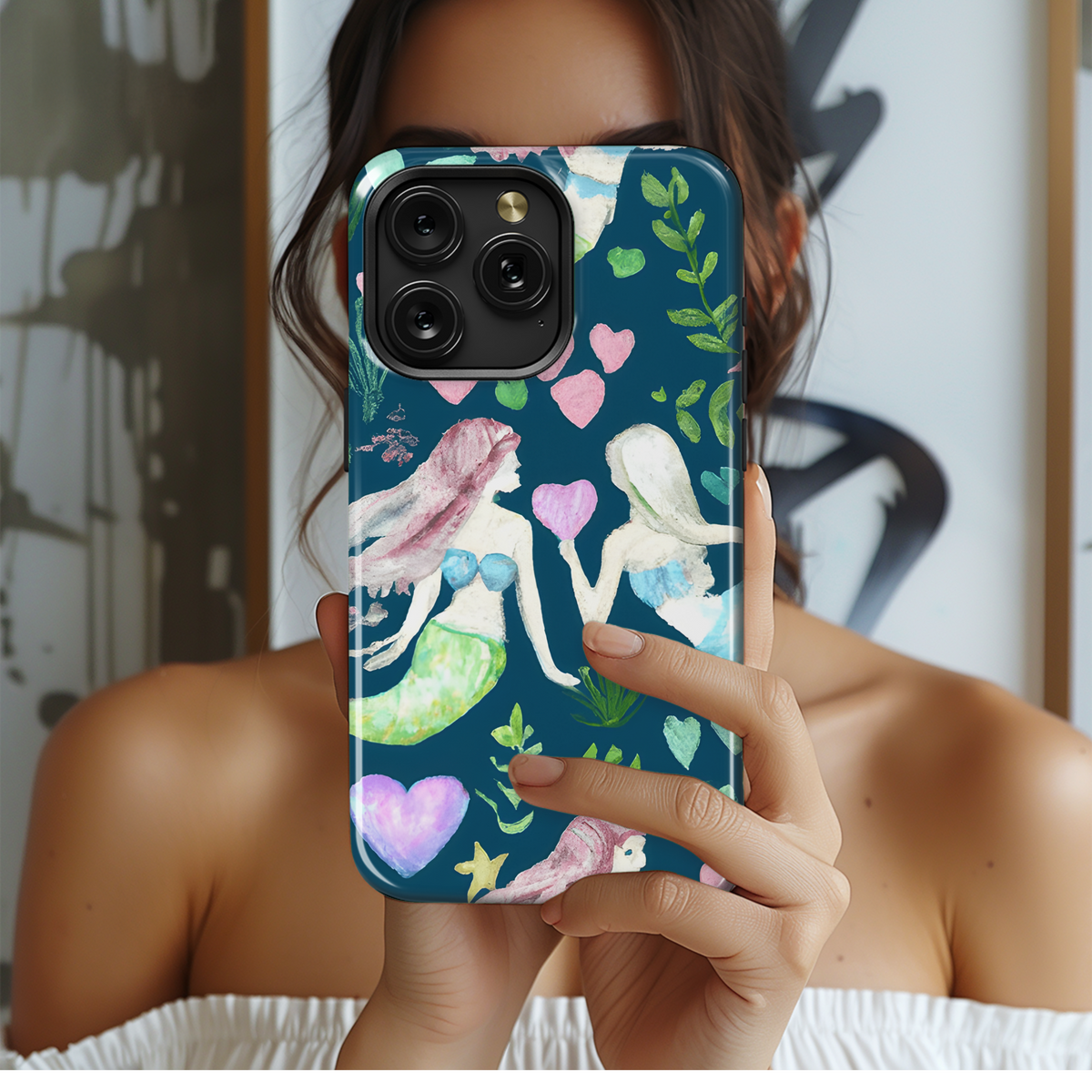 Tiny , Lilly Pulitzer Style Watercolor Phone Case iPhone Samsung Cover Pixel 3488 - Image 2