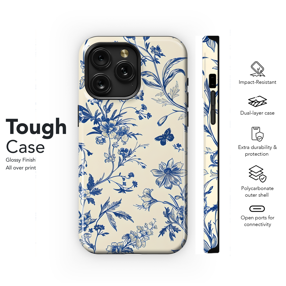 Toile De Jouy Vintage Floral Seamless Pattern Phone Case iPhone Samsung Cover Pixel 2344 - Image 6