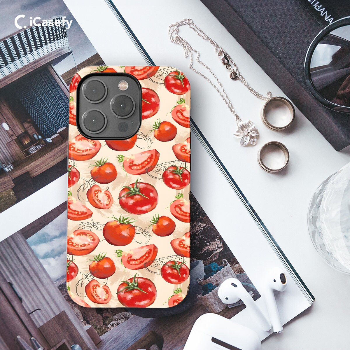 Tomato Aesthetic Phone Case iPhone Samsung Pixel & More - Image 3