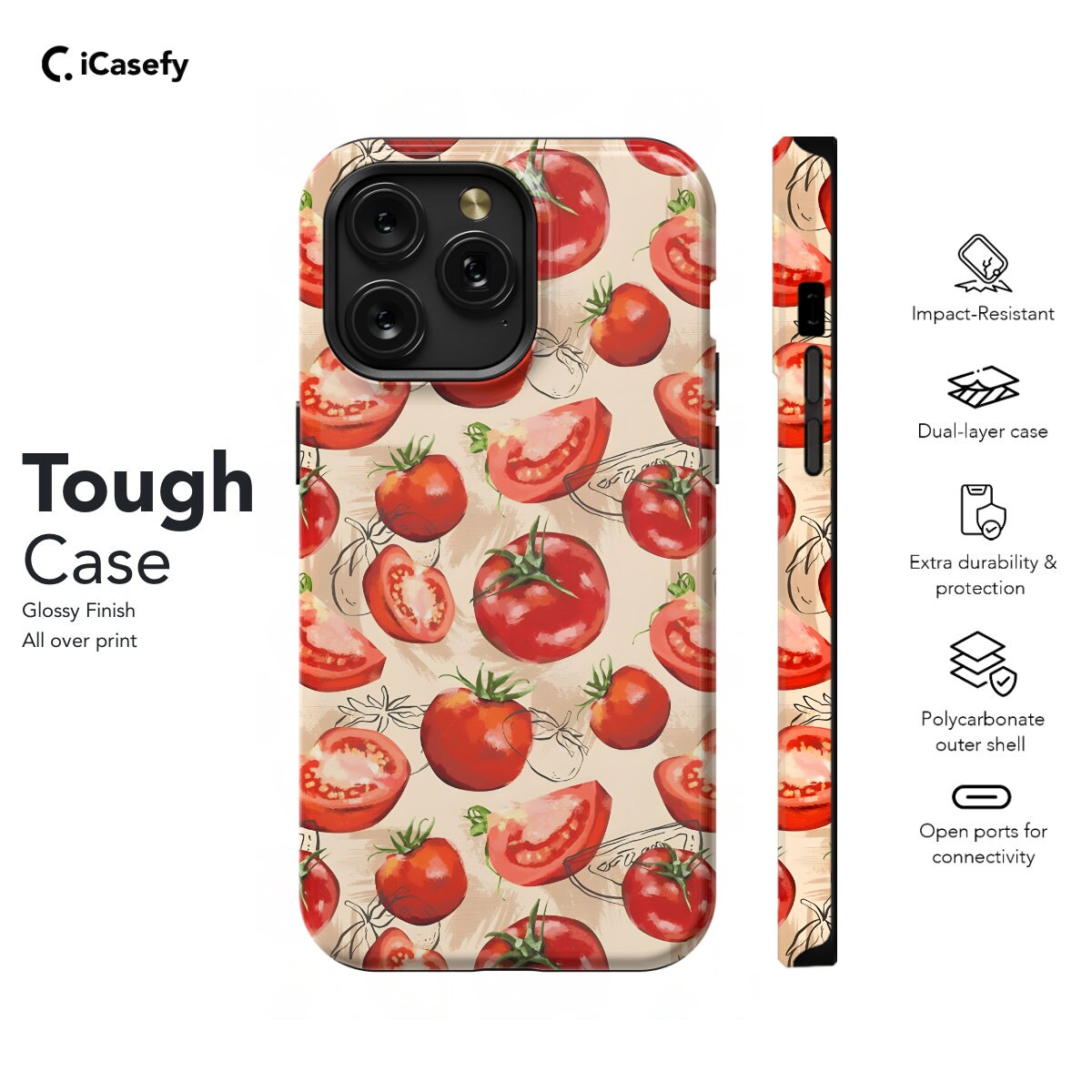 Tomato Aesthetic Phone Case iPhone Samsung Pixel & More - Image 5