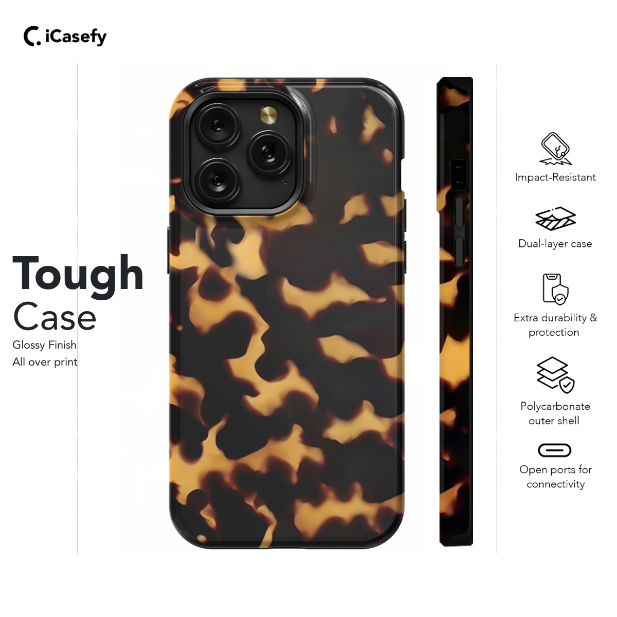 Tortoise Shell Tortoiseshell Animal Print Phone Case iPhone Samsung Cover Pixel 1645 - Image 5