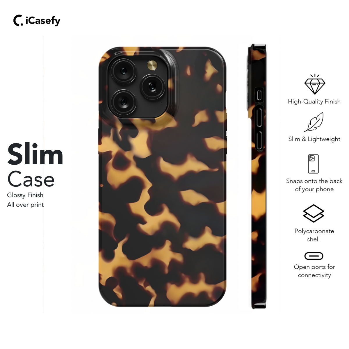 Tortoise Shell Tortoiseshell Animal Print Phone Case iPhone Samsung Cover Pixel 1645 - Image 6