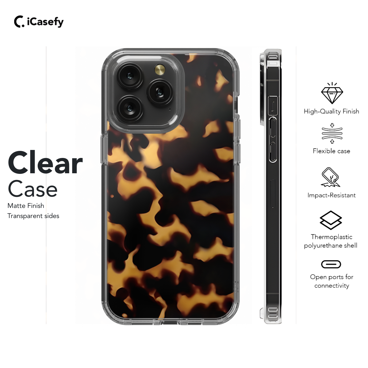 Tortoise Shell Tortoiseshell Animal Print Phone Case iPhone Samsung Cover Pixel 1645 - Image 7