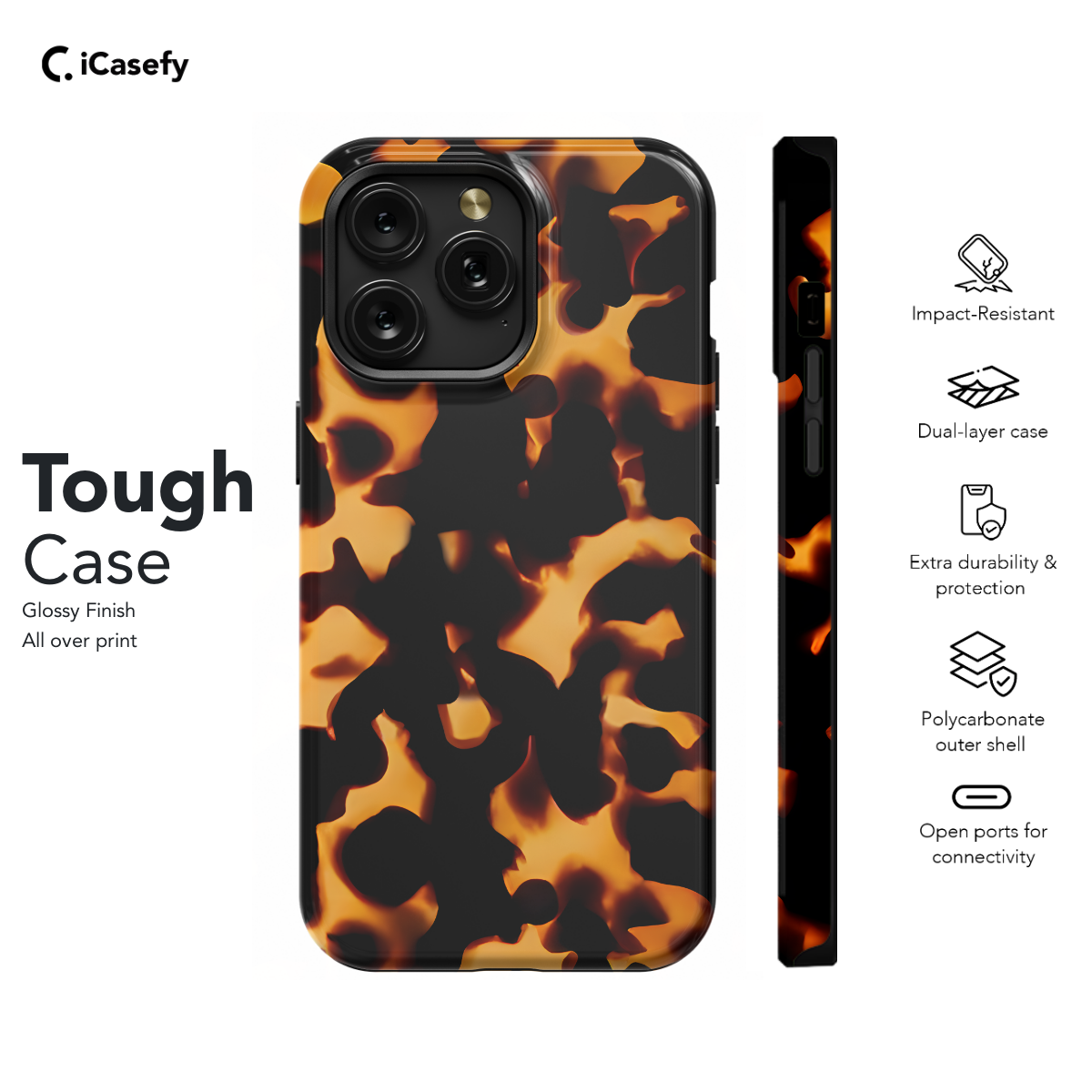 Tortoise Shell Tortoiseshell Animal Print Phone Case iPhone Samsung Cover Pixel 1646 - Image 5