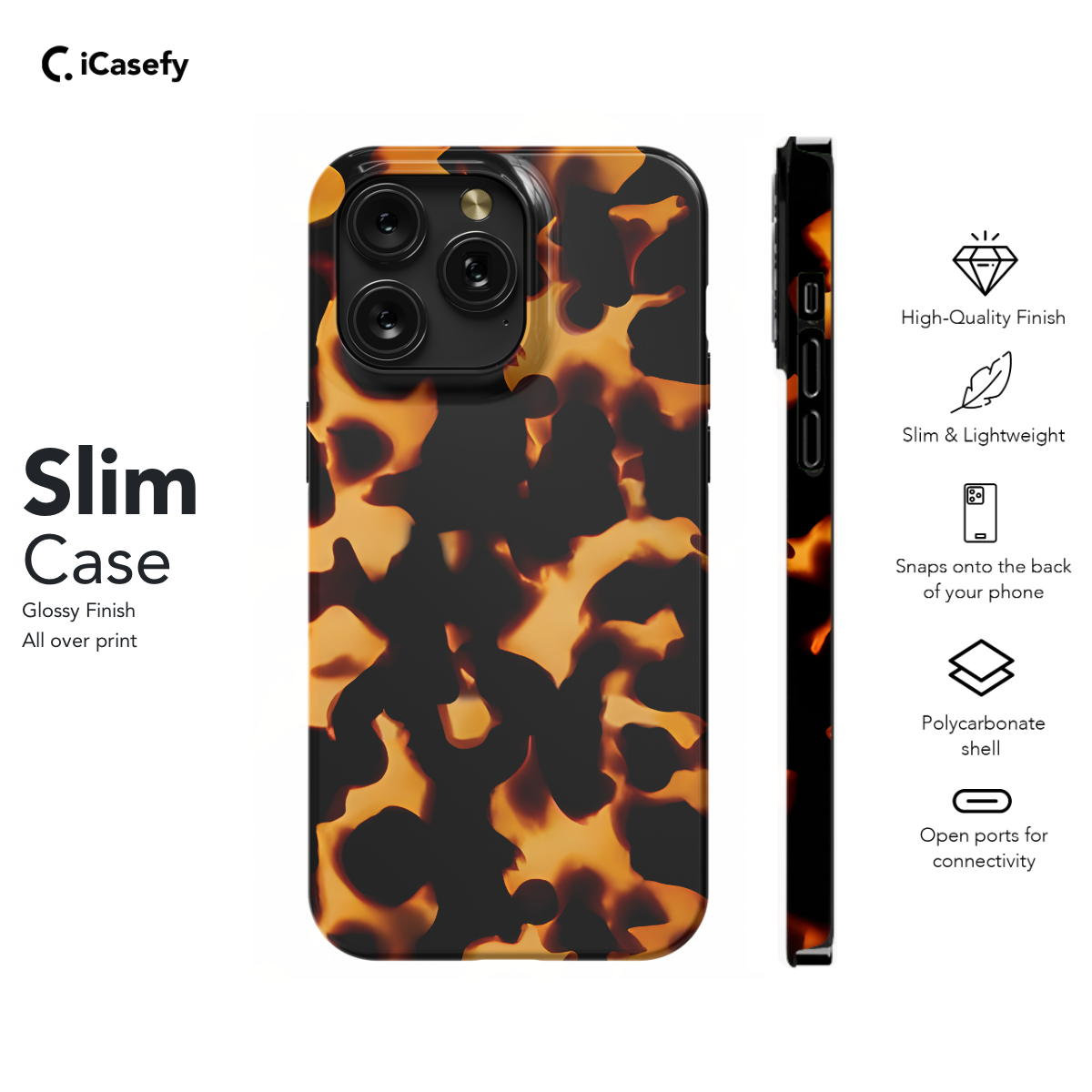 Tortoise Shell Tortoiseshell Animal Print Phone Case iPhone Samsung Cover Pixel 1646 - Image 6