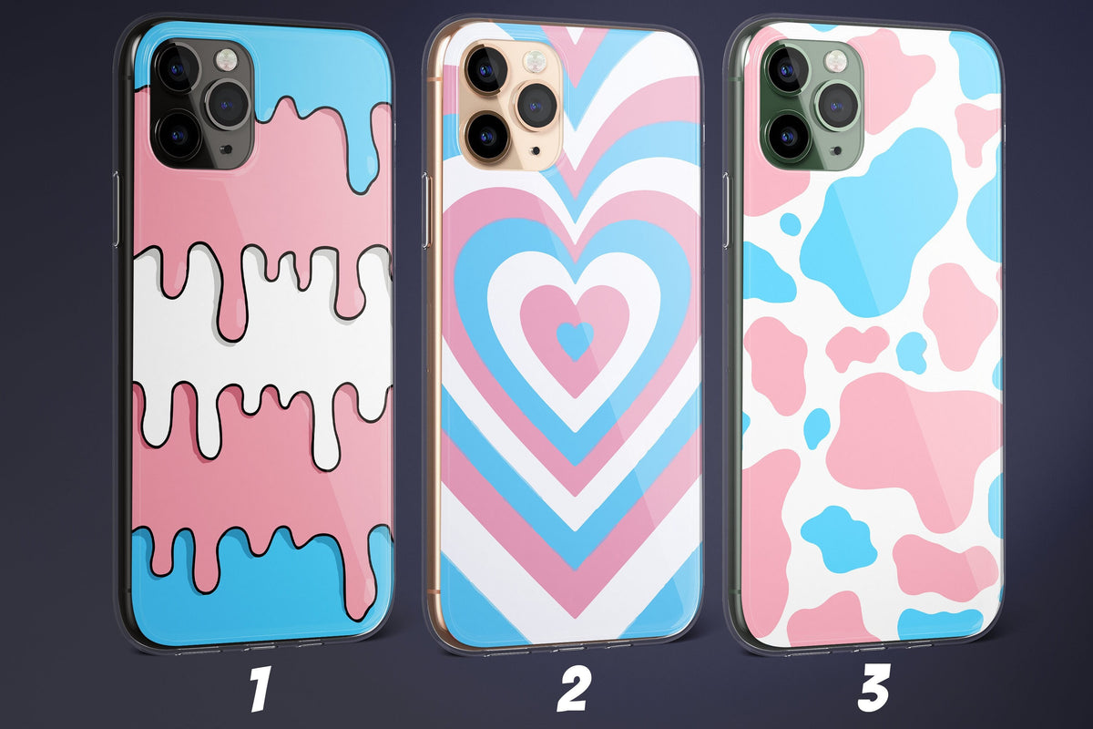 Transgender Pride Flag Lgbtq+ Cute Aesthetic Phone Case - Image 1