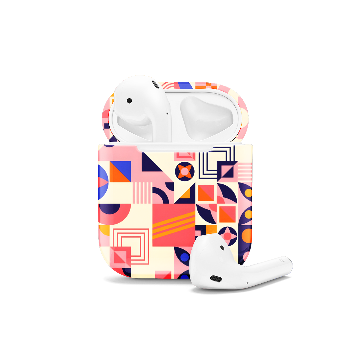 Trendy Cute Geometric Mosaic AirPods Case AirPods Pro AirPods Pro 2 AirPods 3 AirPods 2 Glossy 1087 - Image 1