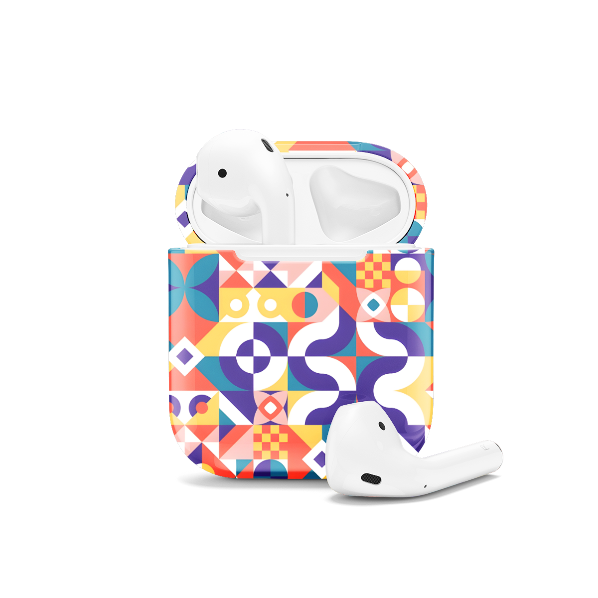 Trendy Cute Geometric Mosaic AirPods Case AirPods Pro AirPods Pro 2 AirPods 3 AirPods 2 Glossy 1600 - Image 1