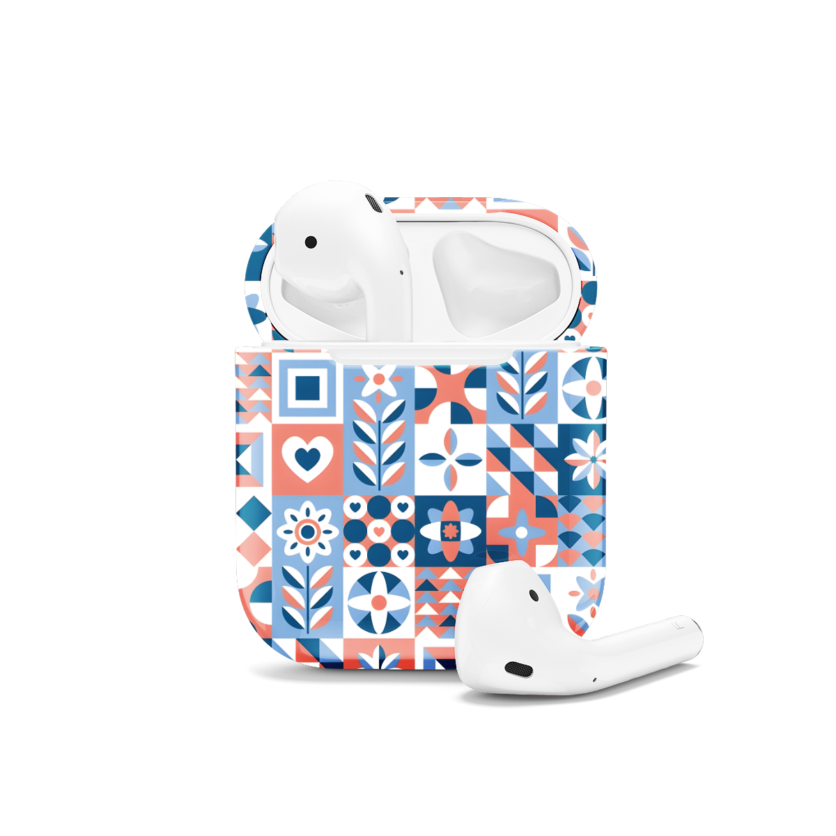 Trendy Cute Geometric Mosaic AirPods Case AirPods Pro AirPods Pro 2 AirPods 3 AirPods 2 Glossy 1603 - Image 1