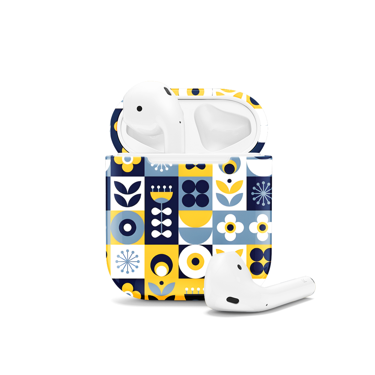 Trendy Cute Geometric Mosaic AirPods Case AirPods Pro AirPods Pro 2 AirPods 3 AirPods 2 Glossy 1605 - Image 1