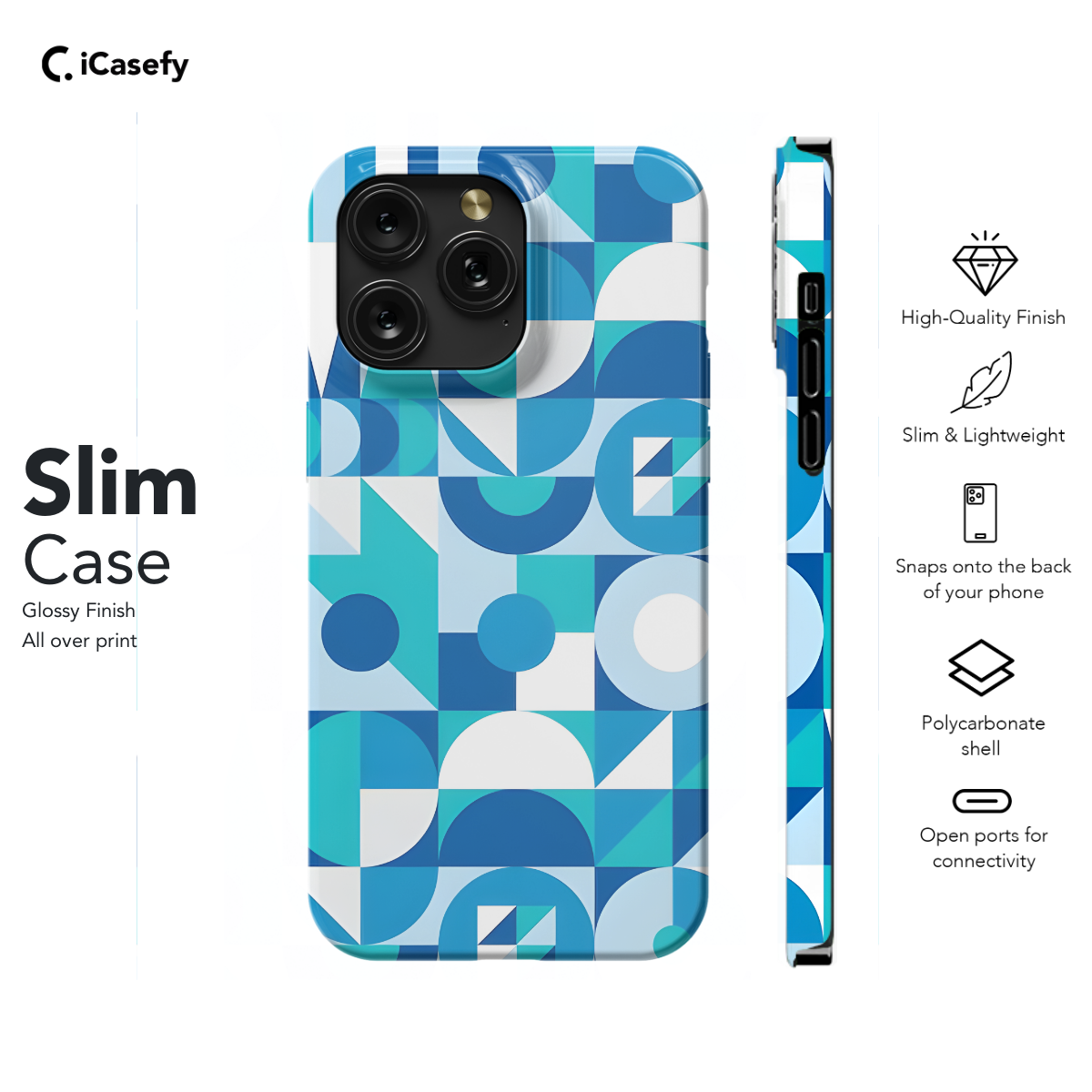 Trendy Cute Geometric Mosaic Phone Case iPhone Samsung Cover Pixel 1088 - Image 6