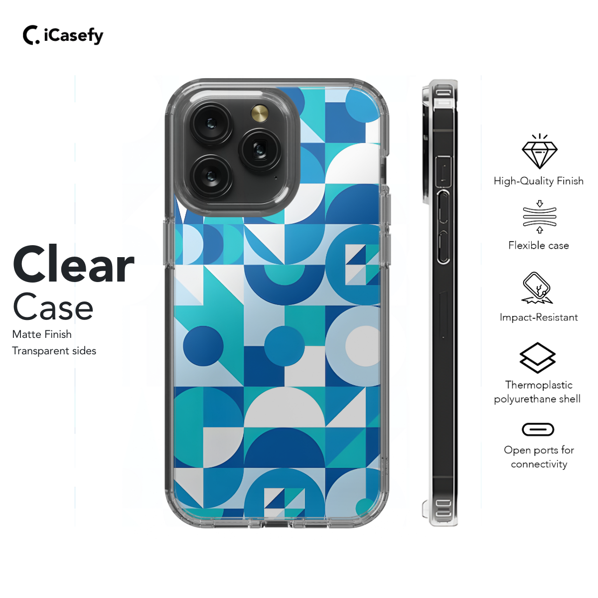 Trendy Cute Geometric Mosaic Phone Case iPhone Samsung Cover Pixel 1088 - Image 7