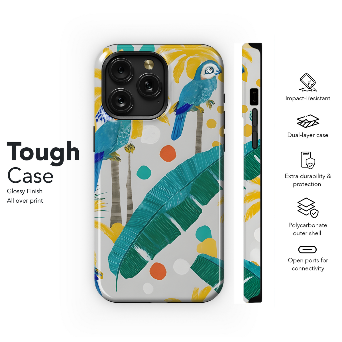 Tropical Chic Doodle Phone Case iPhone Samsung Cover Pixel 3458 - Image 6