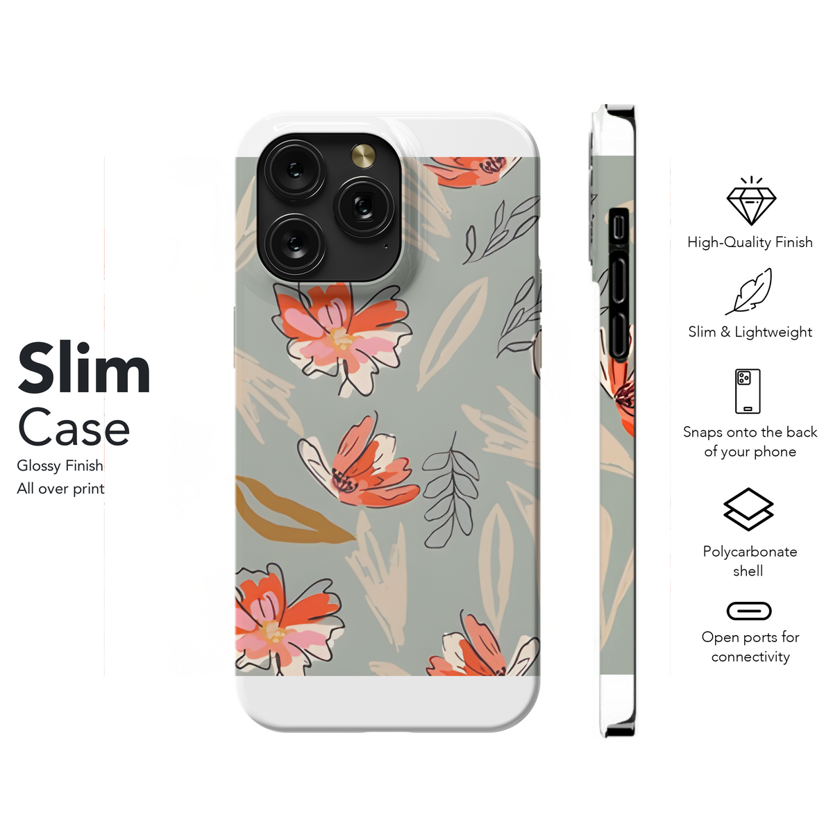 Tropical Floral Seamless Pattern Phone Case iPhone Samsung Cover Pixel 2336 - Image 7