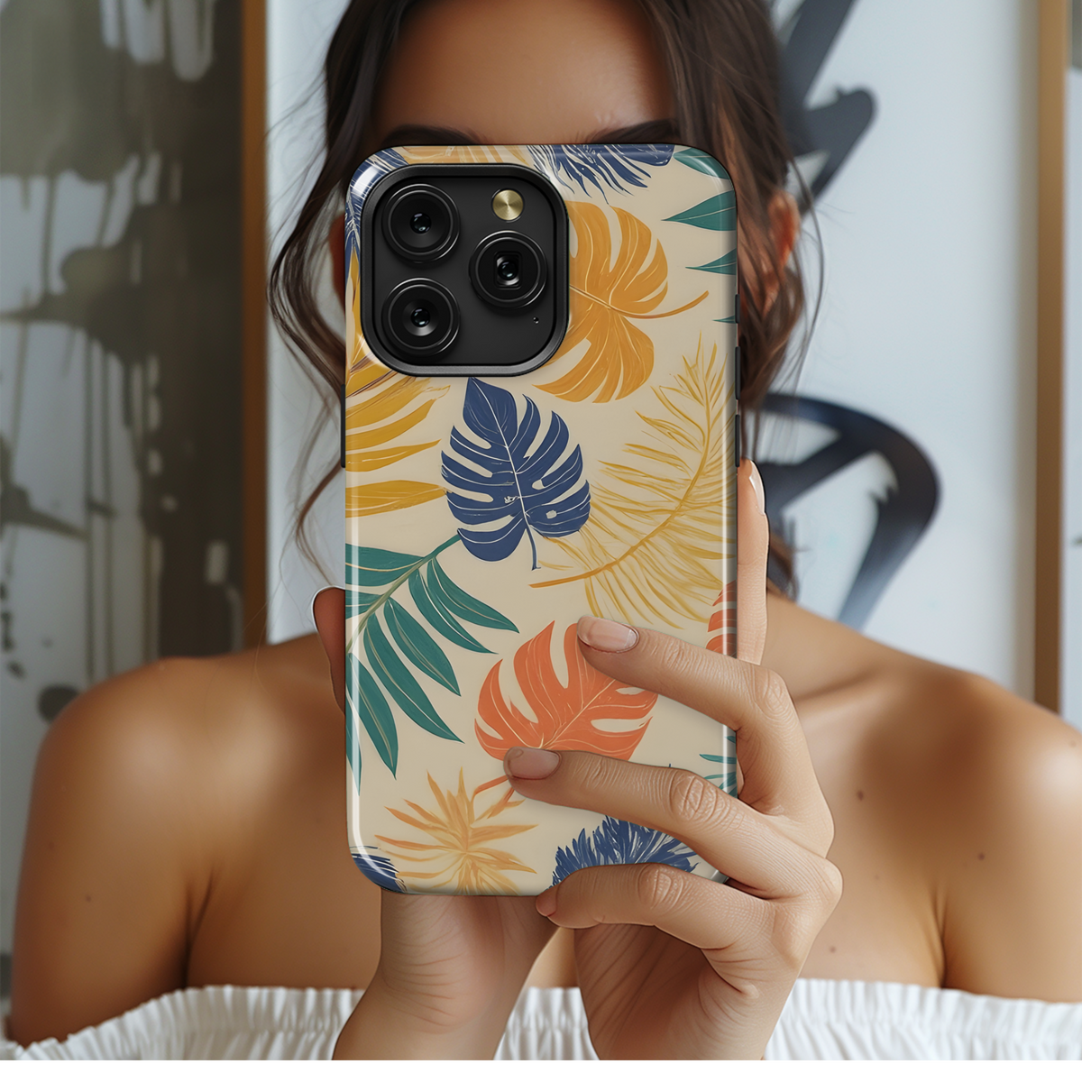 Tropical Palm Leaf Phone Case iPhone Samsung Cover Pixel 3144 - Image 2